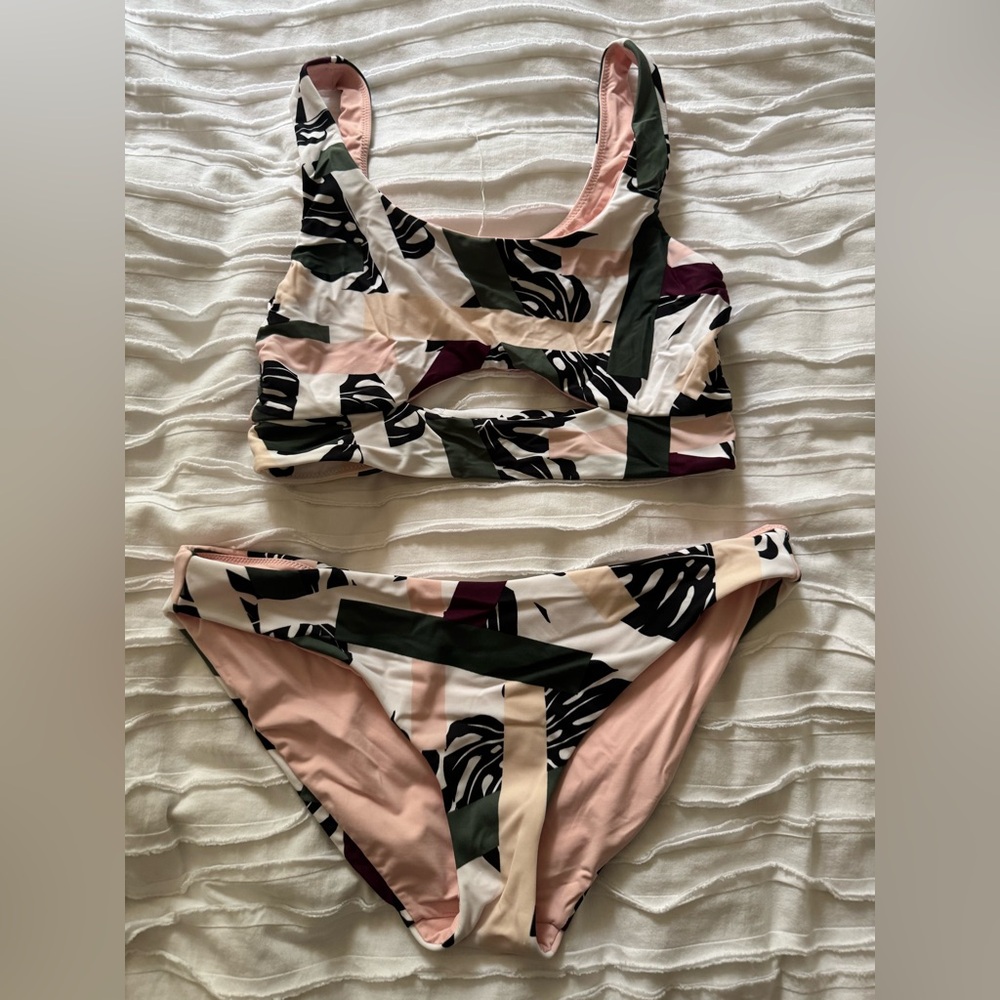 Athleta Abstract Print Bikini Set